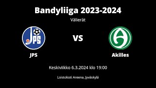 Bandyliiga 20232024 3 välierä JPS  Akilles [upl. by Cosetta]