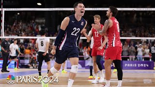 Team USA secures redemption and gets into mens volleyball knockout stage  Paris Olympics [upl. by Olia]