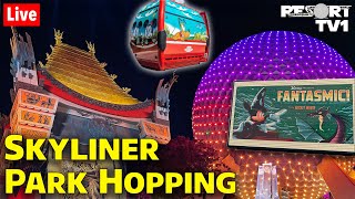 🔴Live Disney Skyliner Park Hopping  Epcot to Hollywood Studios  12724  Walt Disney World [upl. by Nahshunn]