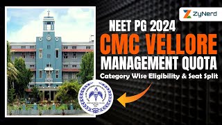 CMC Vellore Management Quota  NEET PG 2024 [upl. by Anelhtak436]