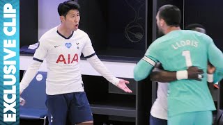 Son Feels the Fury of Lloris at HalfTime for not Tracking Back  All or Nothing Tottenham Hotspur [upl. by Ennaharas]