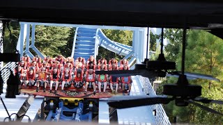 Griffon Roller Coaster  Busch Gardens Williamsburg  On Ride POV [upl. by Noram]