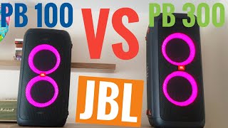 JBL Partybox 100 VS JBL Partybox 300  SOUND COMPARISON [upl. by Ahsieki]