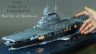 Making Yorktown aircraft carrier  Battle of Midway [upl. by Notgnirra]