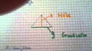 Mathe Flächeninhalt eines Dreiecks  Geometrie für Anfänger [upl. by Atinihs464]