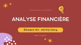 Analyse Financière S4 séance 05  Analyse des Ratios [upl. by Ronnie]