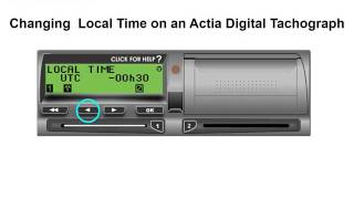 How to change the local time on the Actia Digital Tachograph [upl. by Bartholomeus]