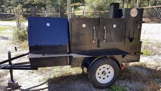 Mini Rib Master BBQ Smoker Catering Food Truck Business Grill Pit master Tailgate FOR SALE Smoker [upl. by Orr]