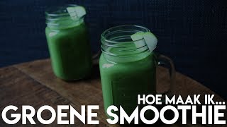 Groene smoothie met appel boerenkool komkommer en gember [upl. by Kirk]