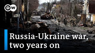 Twoyear anniversary of Russian invasion of Ukraine  DW News [upl. by Ocnarfnaig]