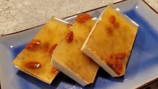 Goji Coconut Osmanthus Jelly Cake æ¤°æ±æå­æ¡‚èŠ±ç³• [upl. by Eldnar]