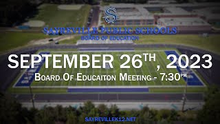 Sayreville Board of Education Meeting  92623 [upl. by Shira]