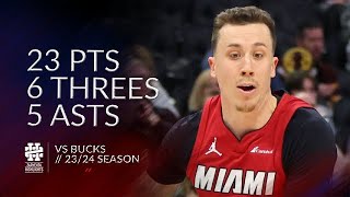 Duncan Robinson 23 pts 6 threes 5 asts vs Bucks 2324 season [upl. by Whittemore]