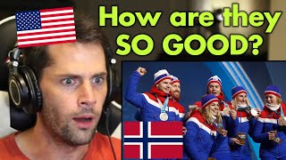 American Reacts to Norway’s DOMINANCE in the Winter Olympics [upl. by Anauqahs486]