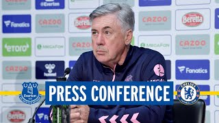 LIVE EVERTON V CHELSEA PRESS CONFERENCE  CARLO ANCELOTTI PREVIEWS PREMIER LEAGUE GW12 [upl. by Sosthena]