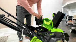 Greenworks Pro 80 volt 22 inch Cordless Snow Blower [upl. by Niuqauj]