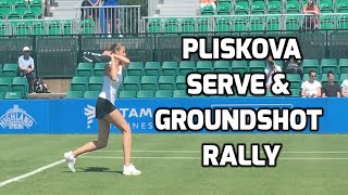 Pliskova Serve amp Groundshot Rally [upl. by Eirena]