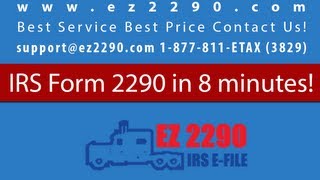 Form 2290 Online Filing 20192020  EFile HVUT Form 2290 With Ez2290com [upl. by Kendy]