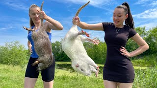 🤯Cooking MuskRat In 2 Different Ways HUGE Rat but very tasty [upl. by Pompei665]