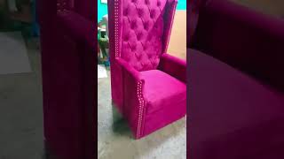 Modern wave Luxury High Back chair woodworking chairmaker [upl. by Isac]