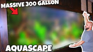 MASSIVE Aquarium Gets Aquascape 300 Gallon Part 2 [upl. by Laemsi]