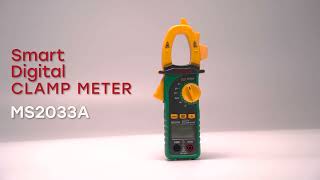 MASTECH MS2033A Smart Digital Clamp Meter [upl. by Suehtomit222]