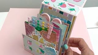 Mini Embellishment Holder File Folder Box Tea Chocolate amp Swaps DIY Craft room Storage [upl. by Bolling]