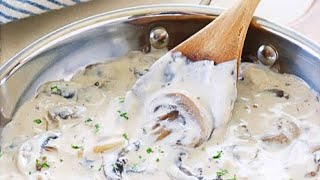 Mushroom White Sauce Recipe  Creamy Bechamel Sauce for Chicken Steak and Pasta Fast Quick and Easy [upl. by Odlareg]