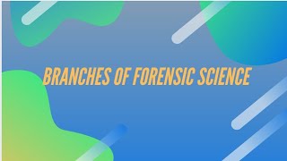 Branches of Forensic Science ForensicScience afrs [upl. by Dante975]