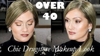 Chic Over 40 Drugstore Makeup Look [upl. by Acimaj]