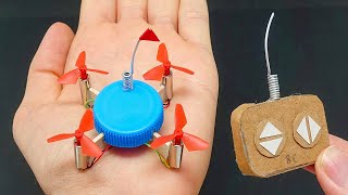 Construí un DRONE CASERO en Miniatura FUNCIONA 🚁🔥 [upl. by Kerrison]