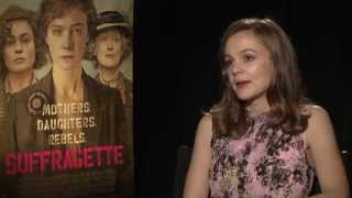 Suffragette Carey Mulligan Official Movie Interview  ScreenSlam [upl. by Zzahc]