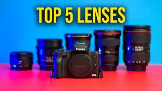 Top 5 Lenses For The Canon M50 amp M50 Mark II For Every Budget [upl. by Ellicec]