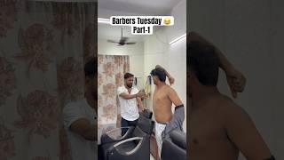 Barbers Tuesday part1 😂 comedyvideos comedy funny funnyshorts barber barbershop viral r [upl. by Eaton]