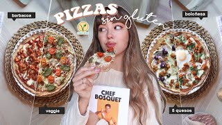 PIZZAS SALUDABLES sin gluten y vegetarianas l Recetas de Chef Bosquet [upl. by Tremain]