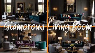 Living Room Glamorous with Velvet Furniture and Metallic Accents [upl. by Acinor]