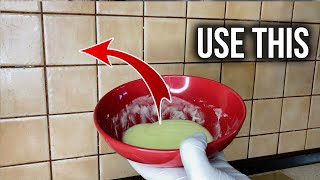 How to Clean Greasy Kitchen Tiles and Grout  An Easy Way to Remove Oil Stains from Kitchen Tiles [upl. by Melinda]