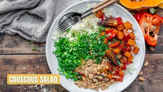 How To Make Couscous Salad Easy  Blondelish [upl. by Clive]