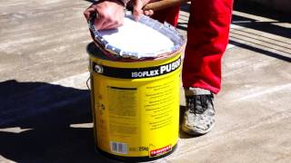 Waterproofing under tiles on a flat roof with ISOFLEX PU500 [upl. by Wilbert]