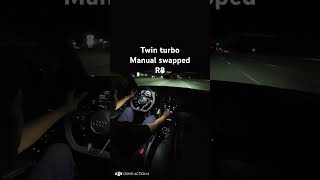 Twin turbo R8 but manual swapped 😎reels r8 supercars twinturbo r8v10 [upl. by Areta478]