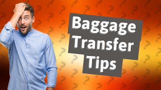 Do you need to pick up luggage when transferring flights [upl. by Ainaznat]