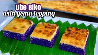 UBE BIKO WITH YEMA TOPPING I Kakanin na masarap ihanda ngayong Pasko at Bagong Taon [upl. by Redle]