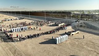 Heres what it looks like at the USMexico border as Title 42 expires [upl. by Ayikin]