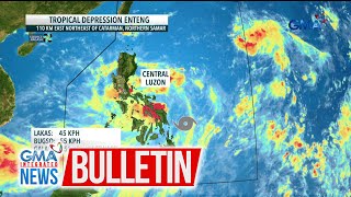 Napanatili ng Bagyong EntengPH ang lakas  GMA Integrated News Bulletin [upl. by Colligan]