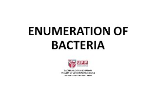 Enumeration of Bacteria [upl. by Mareah]