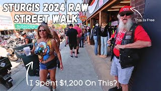 STURGIS Rally 2024 Main Street WALKING [upl. by Yla]