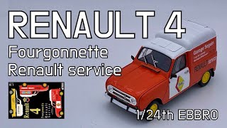 124  Ebbro  Renault 4 Fourgonnette [upl. by Leasa]