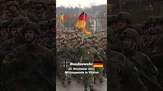 Militärparade der Bundeswehr in Litauen 2023 🦅🇩🇪 bundeswehr militär parade soldaten marsch [upl. by Yvehc]