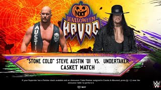 WWE 2K24  STONE COLD STEVE AUSTIN VS UNDERTAKER CASKET MATCH  wwe wrestling WWE WWEGames [upl. by Ailices]