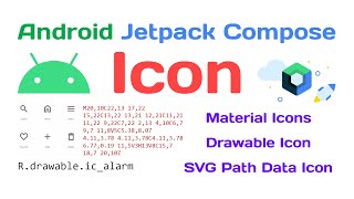 Part 7  Android Jetpack Compose Master Course Icon Material  Drawable  SVG path data [upl. by Browning]